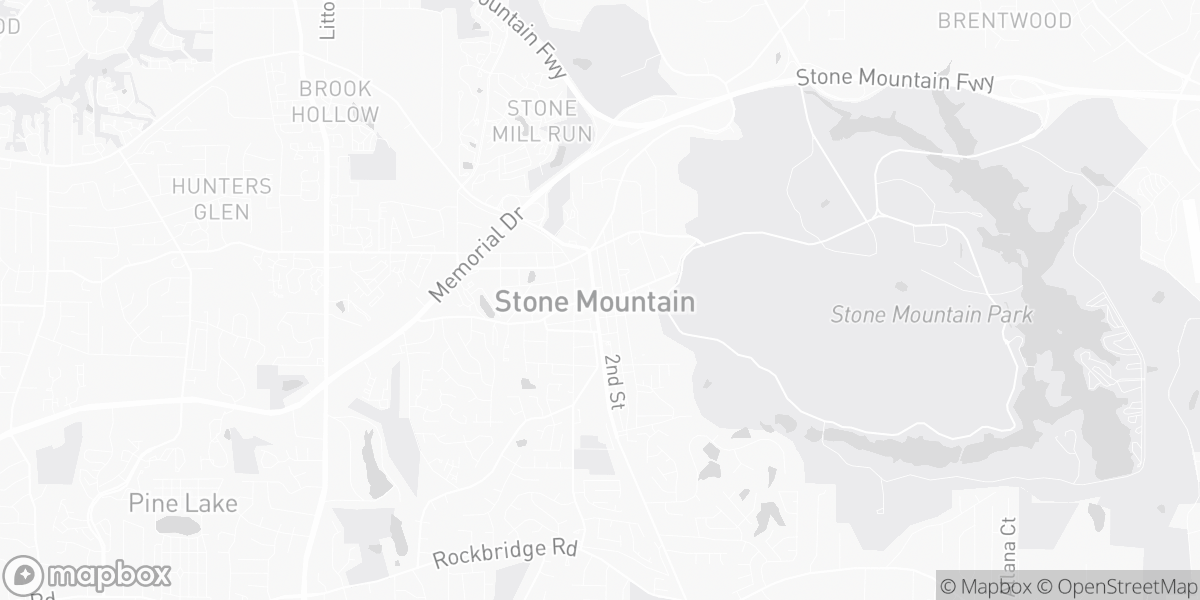 Map of Stone Mountain, GA service area for DeKalb Flooring Pros coverage.