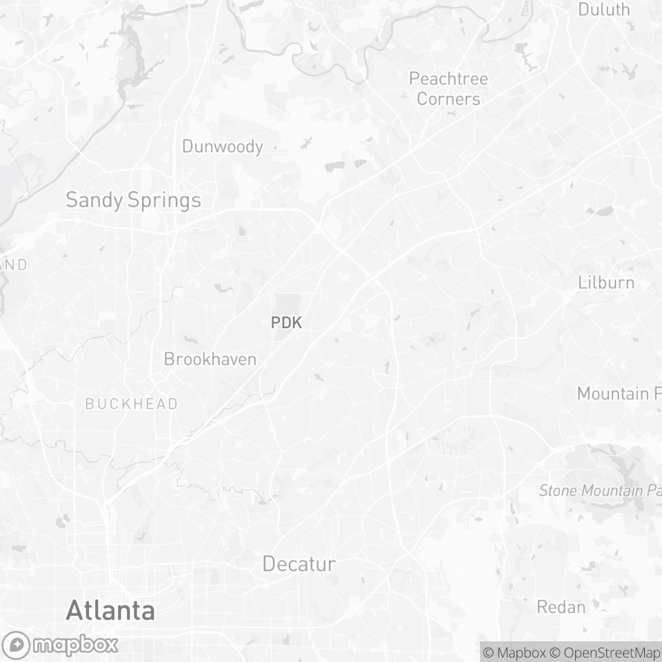 DeKalb Flooring Pros service area map — DeKalb County and North Metro Atlanta including Brookhaven, Decatur, Stone Mountain, North Atlanta, Chamblee, Dunwoody, Tucker, Sandy Springs, Peachtree Corners, and Norcross